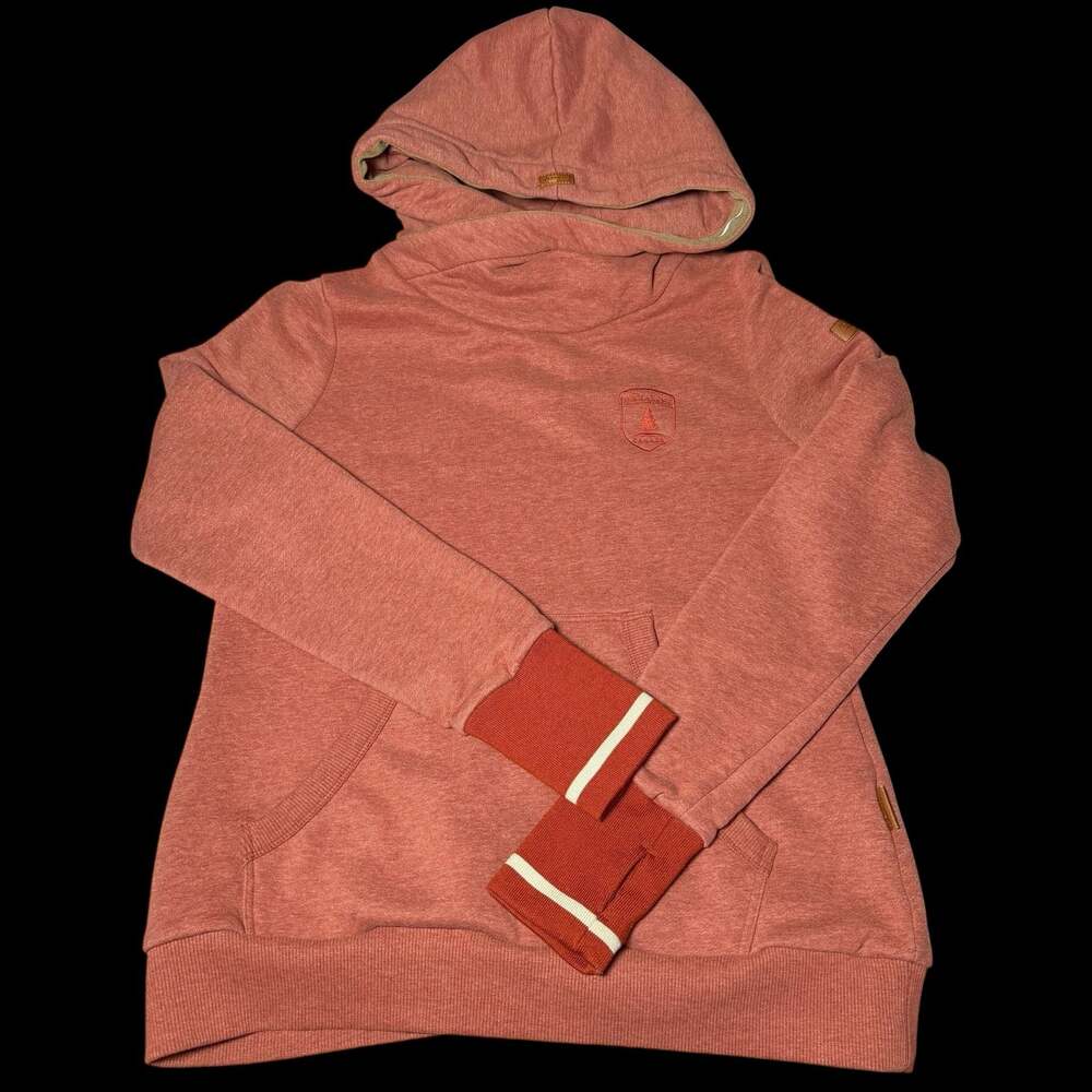 Wanakome Selene Cowl Neck Hoodie with Thumbholes Size L Terracotta